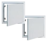 SEMIN Trappe de Visite HQ 400 x 400 mm - Trappe Métallique Laquée Blanche - Isolante Acoustique 29,8 dB - Étanche à l’Air et à la Poussière - Mur et Plafond - VMC et Gaines Techniques - Lot de 2