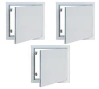 SEMIN Trappe de Visite HQ 400 x 400 mm - Trappe Métallique Laquée Blanche - Isolante Acoustique 29,8 dB - Étanche à l’Air et à la Poussière - Mur et Plafond - VMC et Gaines Techniques - Lot de 3