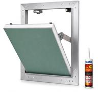 SEMIN Trappe de Visite Hydro + Enduit Allégé Sem-Light - Trappe Accès Gaines Techniques Salle de Bain 500 x 500 mm + finition joint - Spécial Pièces Humides - Inclus Cartouche 310 ml