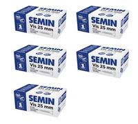SEMIN Vis Plaque de Plâtre 3,5 x 25 mm - Vis Auto-Perceuses TTPC Double Filet - Fixation Ossature Métallique Intérieur - Acier Phosphaté Anti-Corrosion - 5 X Boîtes 1000 Vis - Norme DTU 25.41