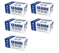 SEMIN Vis Plaque de Plâtre 3,5 x 45 mm - Vis Auto-Perceuses TTPC Double Filet - Fixation Ossature Métallique Intérieur - Acier Phosphaté Anti-Corrosion - 5 X Boîtes de 1000 Vis - Norme DTU 25.41