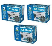 SEMIN Vis Plaque de Plâtre 4.2 x 55 mm - Vis Auto-Perceuses TTPC Double Filet - Fixation Ossature Métallique Intérieur - Acier Phosphaté Anti-Corrosion - 3 X Boîtes de 500 Vis - Norme DTU 25.41