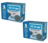 SEMIN Vis Plaque de Plâtre 4.2x 55 mm - Vis Auto-Perceuses TTPC Double Filet - Fixation Ossature Métallique Intérieur - Acier Phosphaté Anti-Corrosion - 2 X Boîtes de 500 Vis - Norme DTU 25.41