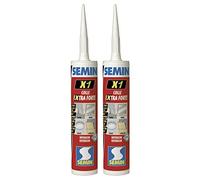 SEMIN X1 Colle Haute Performance Tous Matériaux - Colle Forte Intérieur/Extérieur - Métal, Bois, PVC, Béton, Verre - Peut Être Peinte - 2 X Cartouche 290 ml