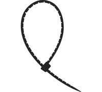 Semloc Serre-câbles 360 mm x 8,0 mm - Ruban de câble noir - Dévissez simplement le serre-câble après la fixation et le tour est joué - Polyamide 6.6