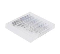 Semme 10 Pièces Jeu de Tarauds à Vis en Acier au Tungstène Tarauds à Cannelure Droite M1 à M3.5 Outil de Coupe de Filetage Haute dureté pour Bois Plastique Aluminium Placage Bleu pour la durabilité