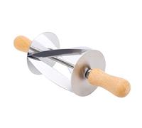 Semme croissant en Acier Inoxydable avec Lames Croisées, Rouleau à Pâtisserie Professionnel, Pâte pour la Cuisson, Manche en Caoutchouc de qualité Alimentaire, Pâte Triangulaire Uniforme, Outil de