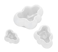 Semme Ensemble de 3 Moules en Silicone en Forme de Nuages, Multi-usages, pour Gâteaux, Chocolats, Artisanat, Démoulage Facile à la Chaleur, Lavable au Lave-vaisselle
