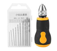 Semme Mini Perceuse à Main, Micro Mini-Outil Portatif Fixé à La Petite Perceuse à Main 10 MèChes De Foret HéLicoïDal 0.8-3.0Mm