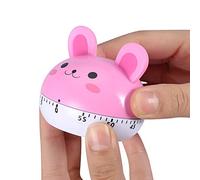 Semme Minuteur de Cuisine en Forme de Lapin, Minuterie de Cuisson Mécanique, Minuterie de Cuisine en Forme d'animal, Facile à Utiliser, Compte à Rebours Manuel pour la Cuisson des œufs, des (Lapin