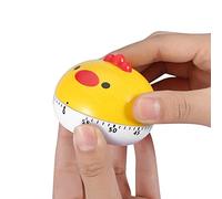 Semme Minuteur de Cuisine en Forme de Lapin, Minuterie de Cuisson Mécanique, Minuterie de Cuisine en Forme d'animal, Facile à Utiliser, Compte à Rebours Manuel pour la Cuisson des œufs, des (Yellow)