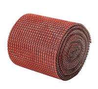 Semme Ruban Auto-adhésif en Strass de 7 Cm, 24 Rangées de Galvanoplastie, Ruban en de Strass en Plastique argenté pour Décoration de Mariage, Vêtements, Bricolage, Fourniture Artisanale de 9 M (rouge)