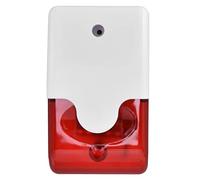 Semme Sirène Stroboscopique avec Alarme Filaire, Lumière Clignotante avec Son Puissant pour Système de sécurité Domestique, Conception Compacte, DC12V