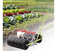 Semoir de jardin manuel à pousser à la main, semoir de précision pour chanvre, persil, chou, radis, espacement des rangées réglable pour petits jardins