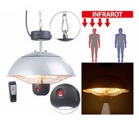 Semptec Chauffage radiant infrarouge de plafond 2000 W à 3 niveaux et télécommande