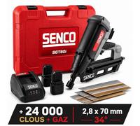 SENCO SGT90i Cloueur à Gaz 34° + 24 000 Clous 2,8x70 mm + 24 Gaz