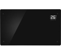 SENCOR SCF 4241BK Convecteur électrique en verre intelligent à air thermique, IP24 adapté aux salles de bains, contrôle Wi-Fi via une application mobile