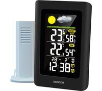 Sencor Station Météo Sans Fil, Numérique, avec Capteur Extérieur, Prévisions 24h, Thermometre Interieur Exterieur, Hygromètre, Baromètre, Affichage de l’heure, Réveil, Écran LCD Couleur - [SWS 4270]