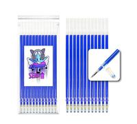 SEND UP Lot de 12 Recharges pour Stylos Gel Effaçables - Compatible avec Legami - Pointe Fine 0,5mm - Capacité XXL d'encre - Idéal École & Loisirs - Cadeau Pratique (Bleu)