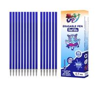 SEND UP Lot de 16 Recharges pour Stylos Gel Effaçables - Compatible avec Legami - Pointe Medium 0,7mm - Capacité XXL d'encre - Idéal École, Tissus et Cuir - Cadeau Utile (bleu)