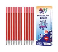 SEND UP Lot de 16 Recharges pour Stylos Gel Effaçables - Compatible avec Legami - Pointe Medium 0,7mm - Capacité XXL d'encre - Idéal École, Tissus et Cuir - Cadeau Utile (rouge)