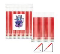 SEND UP Lot de 20 Recharges pour Stylos Gel Effaçables - Compatible avec Legami - Pointe Fine 0,5mm - Capacité XXL (+2cm d'encre) - Idéal École, Tissu et Cuir - Emballage Éco-responsable (Rouge)