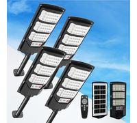 SENDALE Lampadaire Solaire Exterieur,500W Projecteur LED Solaire avec Détecteur de Mouvement,6500k Lumière Solaire Super Lumineux LED Gardin Extérieur Garage Rue,4 Pièces