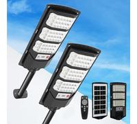 SENDALE Lampadaire Solaire Exterieur,500W Projecteur LED Solaire avec Détecteur de Mouvement,6500k Lumière Solaire Super Lumineux LED Gardin Extérieur Garage Rue,2 Pièces