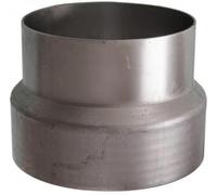 SENDEO Tuyau de poêle Ø 200 mm, nu, réduction à un diamètre de 180 mm, tôle d'acier, épaisseur de paroi de 2 mm, résistance à la température 600 °C, pour poêles et chaudières