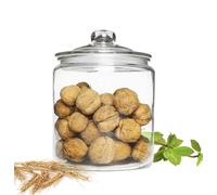 Sendez Bonbonnière En Verre 4L Avec Couvercle Transparent Rond 25 cm