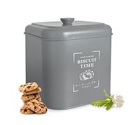 Sendez Grande boîte de conservation en métal avec couvercle Boîte à biscuits Boîte de stockage Récipient de conservation