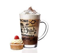 Sendez Lot de 6 verres à latte macchiato 300 ml et 6 cuillères en acier inoxydable (gratuites).