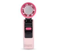 SENECESLI Fan de Glace Portable Portable, 4000mAh Ventilateur Personnel Rechargeable avec écran LED Intelligent, 100 Vitesses Réglables, Petits Ventilateurs de Poche pour Voyager (PINK)