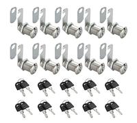 SENENQU Lot de 10 Serrures Boîte aux Lettres 30mm Serrure Armoire Metallique, Barillet Boite aux Lettres en Alliage de Zinc avec 20 Clés pour Tiroir, Armoire, Placard, Boîte aux Lettres