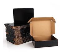 SENENQU Lot de 30 boîtes d'expédition en carton ondulé noir de 17,8 x 12,7 x 5,1 cm pour envoi professionnel, expédition et stockage