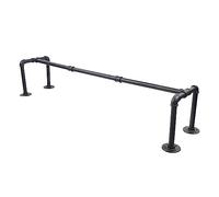 Sengfwin Tringle à vêtements murale industrielle 110 cm - Noir - Tringle à vêtements industrielle - Porte-manteau mural - Style tubulaire - Rail suspendu en métal
