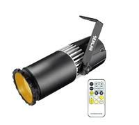 SENLAN Spot LED double 15 W blanc froid/blanc chaud avec mise au point manuelle par contrôleur infrarouge, projecteur pour discothèque, karaoké, fête, mariage