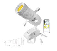 SENLAN Spot LED Shapeable avec support réglable, spot pour galerie, muserm, concert, scène (blanc)