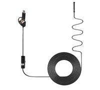 Senmubery CaméRa D'Inspection D'Endoscope Industriel 3-en-1 pour Endoscopes IntéGré 6 LED IP67 Etanche Endoscope USB Type-C pour Smartphones Android/PC (1M 7Mm)