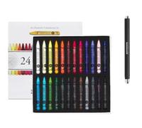 Sennelier 24 Demi Crayons Pastel Secs Extra Fins et Porte-Crayon Pastel et 1 carte