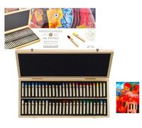 Sennelier 50 Pastels à l'huile, Coffret Bois, Made in France
