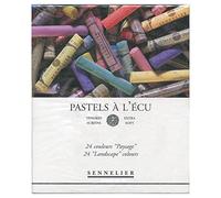 Sennelier - Boîte de 24 Pastels à l’Écu Extra-Doux - Couleurs Paysage - Pigments Purs - Fabrication Artisanale