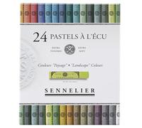 Sennelier - Boîte de 24 Pastels à l’Écu Extra-Doux - Couleurs Paysage - Pigments Purs - Fabrication Artisanale