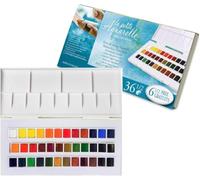 Sennelier Boîte de Peinture Aquarelle en Plastique, 36 couleur et 1 cartes
