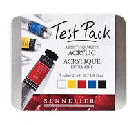 Sennelier - Boîte métal de 5 peintures Acrylique 21ml Test Pack