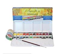Sennelier - Peinture aquarelle - Lot de 24 demi-bâtonnets