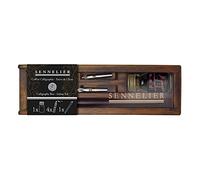 Sennelier Calligraphy Small Wood Set, Includes a Bottle of China Ink, 4 Nibs and a Lacquered Nib Holder (10-134024-00)