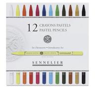 Crayons pastel - SENNELIER - Boîte de 12 (Set découverte) - Extra fin - Mine intégrale sans bois - Couleurs vives