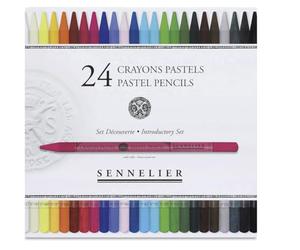 Sennelier Coffret 24 Crayons Pastel Sans Bois - Haute Pigmentation - Dessin, Esquisse & Détails - Pastels Secs Demi-Durs - Beaux-Arts Professionnels