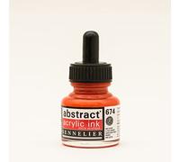 Sennelier Encre acrylique abstraite, vermillon